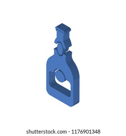 Beer isometric left top view 3D icon
