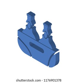 Beer isometric left top view 3D icon