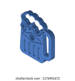 Beer isometric left top view 3D icon