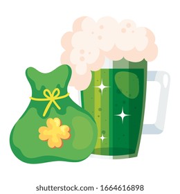 beer jar with bag money isolated icon vector illustration designicon