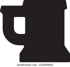 beer jar black flat icon