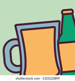beer jar with bottle