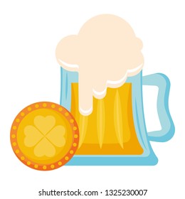 beer jar with coin clover