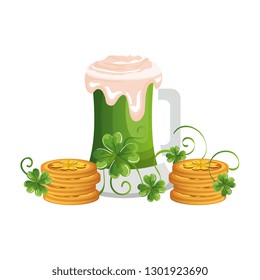 beer jar with coins