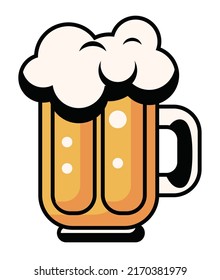 beer jar drink icon isolated