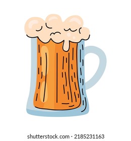 beer in jar with foam