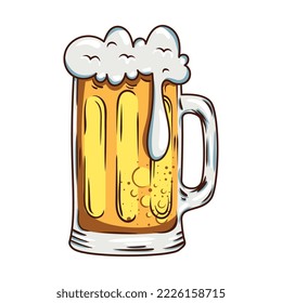 beer in jar with foam