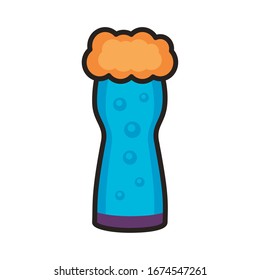 beer jar glass line and fill style icon vector illustration design