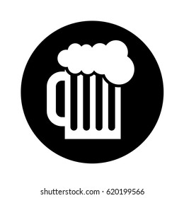 beer in jar isolated icon