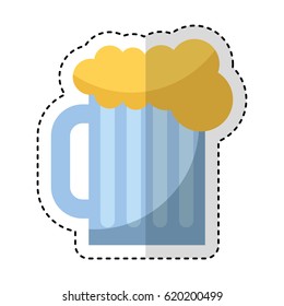 beer in jar isolated icon
