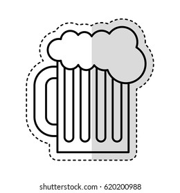 beer in jar isolated icon