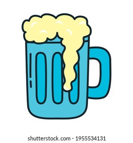 beer jar on white background