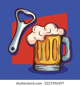 beer jar and opener poster