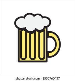 beer jar shaped simple icon vector