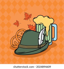 beer jar and tyrolean hat celebration