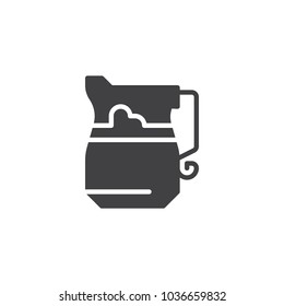 Beer jar vector icon. filled flat sign for mobile concept and web design. Lager decanter simple solid icon. Symbol, logo illustration. Pixel perfect vector graphics