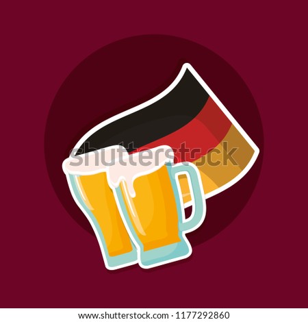 beer jars with germnay flag