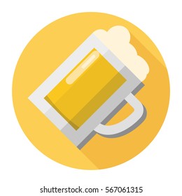 beer jug flat design icon