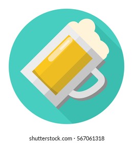 beer jug flat design icon