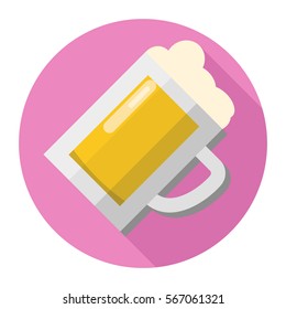beer jug flat design icon