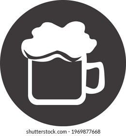 Beer in a jug, icon illustration, vector on white background