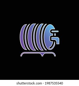 Beer Keg blue gradient vector icon