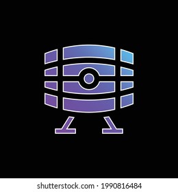 Beer Keg blue gradient vector icon