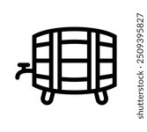 beer keg icon. Outline style design isolated on white background