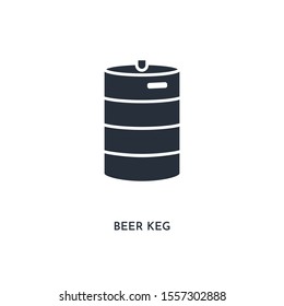 beer keg icon. simple element illustration. isolated trendy filled beer keg icon on white background. can be used for web, mobile, ui.