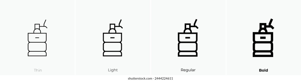 beer keg icon. Thin, Light Regular And Bold style design isolated on white background