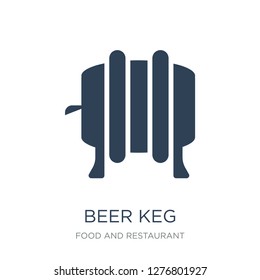 beer keg icon vector on white background, beer keg trendy filled icons from Food and restaurant collection, beer keg vector illustration