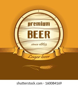 beer keg for lable, package