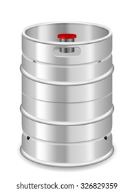 Beer keg on a white background.