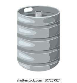 Beer keg on a white background. Vector illustration