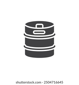 Beer keg vector icon. filled flat sign for mobile concept and web design. Beer Keg glyph icon. Symbol, logo illustration. Vector graphics