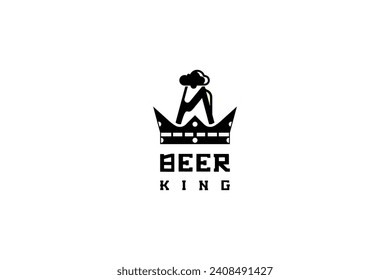 Beer king template logo design solution