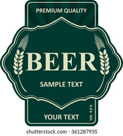 Beer label design