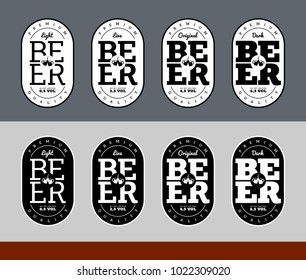 Beer Label Design black and white set light original live dark