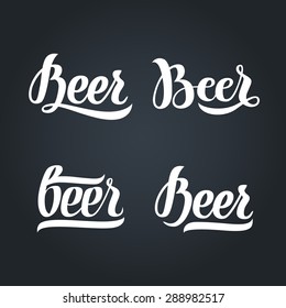 Beer label hand lettering. Handmade vector calligraphy