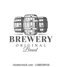 Beer label isolated on white background. Design element. Vector illustration