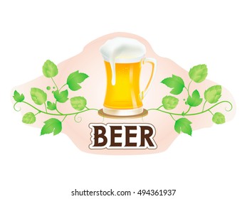 Beer label for menu.