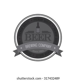beer label on a white background