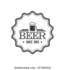 beer label on a white background