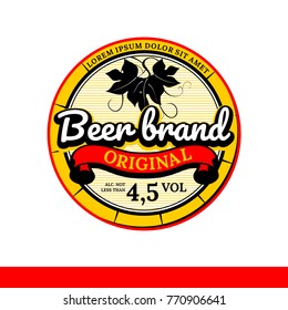 beer label with place for brand of beer and inscription Original