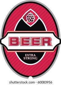 Beer label red