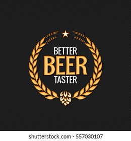 Beer Label Reward Logo Design Background