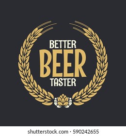 Beer Label Reward Logo On Dark Background