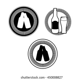 beer label set collection