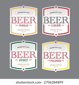 Beer Label sticker brewery set
