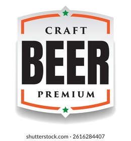 Beer Label sticker brewery vector